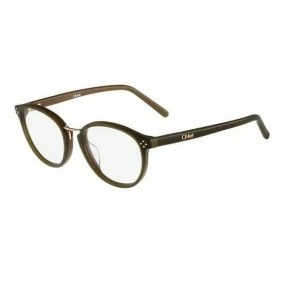 NEW  CHLOE EYEGLASSES KHAKI CAT EYE WOMEN EYEWEAR CHLOE - Picture 1 of 3